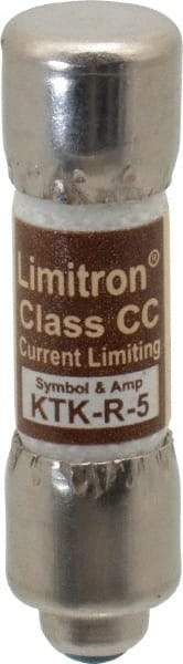 Cooper Bussmann - 600 VAC, 5 Amp, Fast-Acting General Purpose Fuse - Fuse Holder Mount, 1-1/2" OAL, 200 at AC (RMS) kA Rating, 13/32" Diam - Apex Tool & Supply