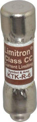 Cooper Bussmann - 600 VAC, 6 Amp, Fast-Acting General Purpose Fuse - Fuse Holder Mount, 1-1/2" OAL, 200 at AC (RMS) kA Rating, 13/32" Diam - Apex Tool & Supply