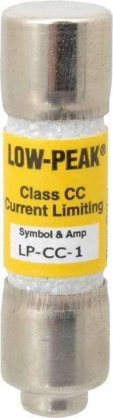 Cooper Bussmann - 300 VDC, 600 VAC, 1 Amp, Time Delay General Purpose Fuse - Fuse Holder Mount, 1-1/2" OAL, 20 at DC, 200 at AC (RMS) kA Rating, 13/32" Diam - Apex Tool & Supply