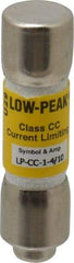 Cooper Bussmann - 300 VDC, 600 VAC, 1.4 Amp, Time Delay General Purpose Fuse - Fuse Holder Mount, 1-1/2" OAL, 20 at DC, 200 at AC (RMS) kA Rating, 13/32" Diam - Apex Tool & Supply