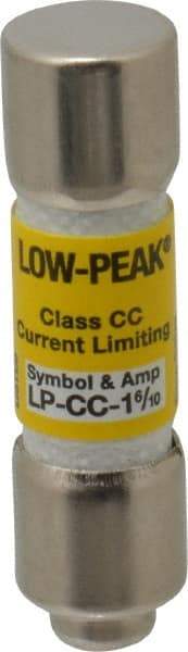Cooper Bussmann - 300 VDC, 600 VAC, 1.6 Amp, Time Delay General Purpose Fuse - Fuse Holder Mount, 1-1/2" OAL, 20 at DC, 200 at AC (RMS) kA Rating, 13/32" Diam - Apex Tool & Supply