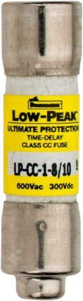 Cooper Bussmann - 300 VDC, 600 VAC, 1.8 Amp, Time Delay General Purpose Fuse - Fuse Holder Mount, 1-1/2" OAL, 20 at DC, 200 at AC (RMS) kA Rating, 13/32" Diam - Apex Tool & Supply