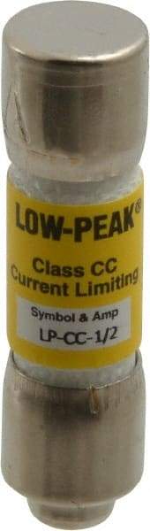 Cooper Bussmann - 300 VDC, 600 VAC, 0.5 Amp, Time Delay General Purpose Fuse - Fuse Holder Mount, 1-1/2" OAL, 20 at DC, 200 at AC (RMS) kA Rating, 13/32" Diam - Apex Tool & Supply