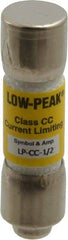 Cooper Bussmann - 300 VDC, 600 VAC, 0.5 Amp, Time Delay General Purpose Fuse - Fuse Holder Mount, 1-1/2" OAL, 20 at DC, 200 at AC (RMS) kA Rating, 13/32" Diam - Apex Tool & Supply