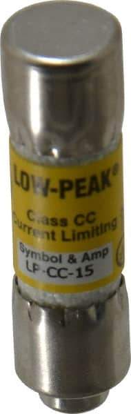 Cooper Bussmann - 150 VDC, 600 VAC, 15 Amp, Time Delay General Purpose Fuse - Fuse Holder Mount, 1-1/2" OAL, 20 at DC, 200 at AC (RMS) kA Rating, 13/32" Diam - Apex Tool & Supply