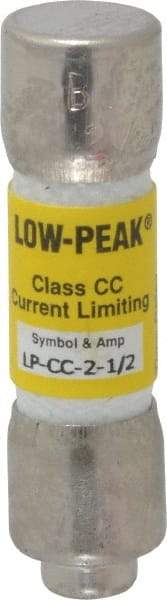 Cooper Bussmann - 300 VDC, 600 VAC, 2.5 Amp, Time Delay General Purpose Fuse - Fuse Holder Mount, 1-1/2" OAL, 20 at DC, 200 at AC (RMS) kA Rating, 13/32" Diam - Apex Tool & Supply