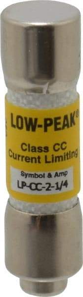 Cooper Bussmann - 300 VDC, 600 VAC, 2.25 Amp, Time Delay General Purpose Fuse - Fuse Holder Mount, 1-1/2" OAL, 20 at DC, 200 at AC (RMS) kA Rating, 13/32" Diam - Apex Tool & Supply