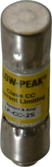 Cooper Bussmann - 300 VDC, 600 VAC, 25 Amp, Time Delay General Purpose Fuse - Fuse Holder Mount, 1-1/2" OAL, 20 at DC, 200 at AC (RMS) kA Rating, 13/32" Diam - Apex Tool & Supply