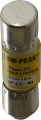 Cooper Bussmann - 300 VDC, 600 VAC, 30 Amp, Time Delay General Purpose Fuse - Fuse Holder Mount, 1-1/2" OAL, 20 at DC, 200 at AC (RMS) kA Rating, 13/32" Diam - Apex Tool & Supply