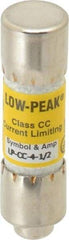 Cooper Bussmann - 150 VDC, 600 VAC, 4.5 Amp, Time Delay General Purpose Fuse - Fuse Holder Mount, 1-1/2" OAL, 20 at DC, 200 at AC (RMS) kA Rating, 13/32" Diam - Apex Tool & Supply