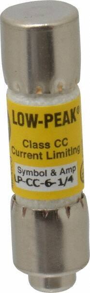 Cooper Bussmann - 150 VDC, 600 VAC, 6.25 Amp, Time Delay General Purpose Fuse - Fuse Holder Mount, 1-1/2" OAL, 20 at DC, 200 at AC (RMS) kA Rating, 13/32" Diam - Apex Tool & Supply