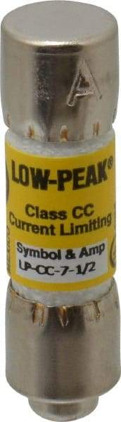 Cooper Bussmann - 150 VDC, 600 VAC, 7.5 Amp, Time Delay General Purpose Fuse - Fuse Holder Mount, 1-1/2" OAL, 20 at DC, 200 at AC (RMS) kA Rating, 13/32" Diam - Apex Tool & Supply
