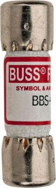 Cooper Bussmann - 600 VAC, 0.4 Amp, Fast-Acting General Purpose Fuse - Fuse Holder Mount, 1-3/8" OAL, 10 at AC kA Rating, 13/32" Diam - Apex Tool & Supply