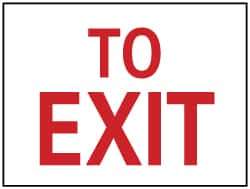 NMC - To Exit, Plastic Exit Sign - 14" Wide x 10" High - Apex Tool & Supply