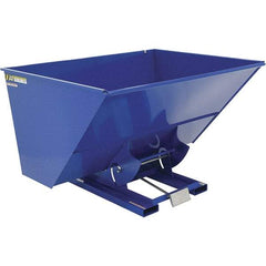 Vestil - 6,000 Lb Load Capacity, 3 Cu Yd, Steel Self-Dumping Hopper - 81-7/16" Wide x 66-13/16" Long x 50-5/8" High, Blue - Apex Tool & Supply