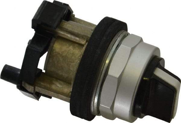 Eaton Cutler-Hammer - 30-1/2mm Mount Hole, 2 Position, Knob Operated, Selector Switch Only - Black, Maintained (MA) - Maintained (MA), Nonilluminated, Oil and Watertight - Apex Tool & Supply