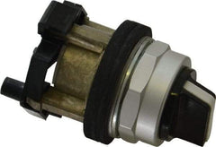 Eaton Cutler-Hammer - 30-1/2mm Mount Hole, 2 Position, Knob Operated, Selector Switch Only - Black, Maintained (MA) - Maintained (MA), Nonilluminated, Oil and Watertight - Apex Tool & Supply