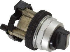 Eaton Cutler-Hammer - 30-1/2mm Mount Hole, 3 Position, Knob Operated, Selector Switch Only - Black, Maintained (MA) - Maintained (MA) - Maintained (MA), Nonilluminated, Oil and Watertight - Apex Tool & Supply