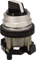 Eaton Cutler-Hammer - 30-1/2mm Mount Hole, 2 Position, Knob Operated, Selector Switch Only - Black, Maintained (MA) - Momentary (MO), Nonilluminated, Oil and Watertight - Apex Tool & Supply