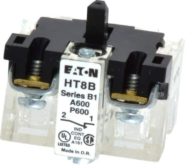 Eaton Cutler-Hammer - NC, 1 to 500 mA, Electrical Switch Contact Block - 5 to 28 Volt, 30-1/2mm Hole, For Use with Indicating Lights, Pushbuttons - Apex Tool & Supply