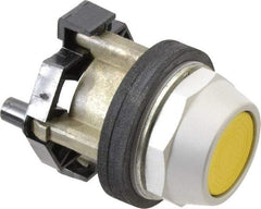 Eaton Cutler-Hammer - 30-1/2mm Mount Hole, Flush, Pushbutton Switch - Yellow Pushbutton, Nonilluminated, Momentary (MO) - Apex Tool & Supply