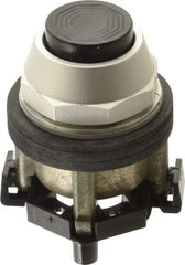Eaton Cutler-Hammer - 30-1/2mm Mount Hole, Extended Straight, Pushbutton Switch Only - Round, Black Pushbutton, Nonilluminated, Momentary (MO), Corrosion Resistant, Oiltight and Watertight - Apex Tool & Supply