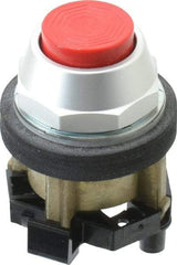 Eaton Cutler-Hammer - 30-1/2mm Mount Hole, Extended Straight, Pushbutton Switch Only - Round, Red Pushbutton, Nonilluminated, Momentary (MO), Corrosion Resistant, Oiltight and Watertight - Apex Tool & Supply