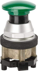 Eaton Cutler-Hammer - 40mm Mount Hole, Extended Mushroom Head, Pushbutton Switch Only - Round, Green Pushbutton, Nonilluminated, Momentary (MO), Corrosion Resistant, Oiltight and Watertight - Apex Tool & Supply