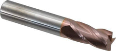 SGS - 1/2", 1" LOC, 1/2" Shank Diam, 3" OAL, 4 Flute, Solid Carbide Square End Mill - Single End, TiCN Finish, Spiral Flute, 30° Helix, Centercutting, Right Hand Cut, Right Hand Flute, Series 1 - Apex Tool & Supply