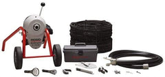 Ridgid - Electric Battery Drain Cleaning Machine - For 3" to 8" Pipe, 200' Cable, 710 Max RPM - Apex Tool & Supply