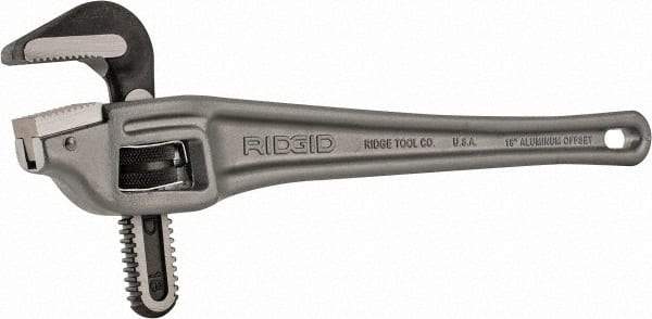 Ridgid - 18" Aluminum Offset Pipe Wrench - 2-1/2" Pipe Capacity - Apex Tool & Supply