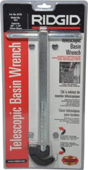 Ridgid - Basin Wrenches Style: Telescoping Minimum Pipe Capacity: 3/8 (Inch) - Apex Tool & Supply