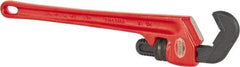 Ridgid - 14-1/2" Steel Straight Hex Pipe Wrench - 1-1/4" Pipe Capacity - Apex Tool & Supply