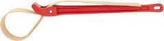 Ridgid - 5" Max Pipe Capacity, 29-1/2" Long, Strap Wrench - 7" Actual OD, 18" Handle Length - Apex Tool & Supply