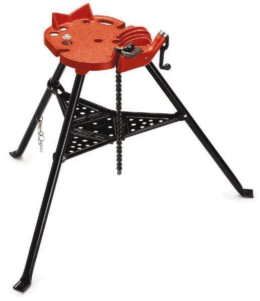Ridgid - 1/8" to 6" Pipe Capacity, Portable Tristand Chain Vise - Apex Tool & Supply