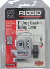 Ridgid - 1/4" to 1-1/8" Pipe Capacity, Mini Tube Cutter - Cuts Copper, Aluminum, Brass, Plastic - Apex Tool & Supply