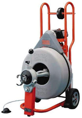 Ridgid - Electric Battery Drain Cleaning Machine - For 3" to 8" Pipe, 100' Cable, 200 Max RPM - Apex Tool & Supply
