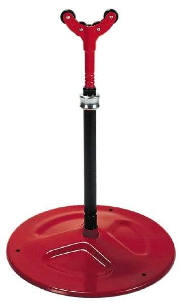 Ridgid - 1/4" to 6" Pipe Capacity, Adjustable Pipe Stand with Plain Support Head - 23" to 33" High, 2,500 Lb Capacity - Apex Tool & Supply