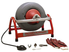 Ridgid - Electric Battery Drain Cleaning Machine - For 3/4" to 4" Pipe, 75' Cable, 240 Max RPM - Apex Tool & Supply