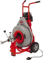 Ridgid - Electric Battery Drain Cleaning Machine - For 3" to 10" Pipe, 0.4286" x 100' Cable, 200 Max RPM - Apex Tool & Supply