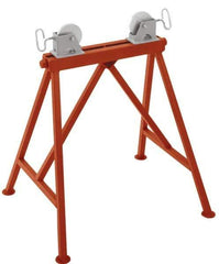 Ridgid - 1/4" to 36" Pipe Capacity, Adjustable Pipe Stand with 2 Adjustable Rollers - 2,500 Lb Capacity - Apex Tool & Supply