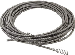 Ridgid - 5/16" x 50' Drain Cleaning Machine Cable - Bulb Auger, 3/4" to 1-1/2" Pipe, Use with Models K39, K40 & K50 - Apex Tool & Supply