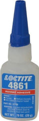 Loctite - 0.70 oz Bottle Clear Instant Adhesive - Series 4861, 20 sec Fixture Time, 24 hr Full Cure Time, Bonds to Metal & Plastic - Apex Tool & Supply