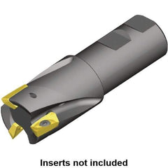 Kennametal - 1" Cut Diam, 0.71" Max Depth of Cut, 3/4" Shank Diam, 3.78" OAL, Indexable Square Shoulder End Mill - EC18.., EP18.. Inserts, Weldon Shank, 0° Lead Angle - Apex Tool & Supply