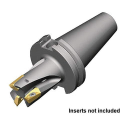 Kennametal - 1-1/4" Cut Diam, 3" Max Depth of Cut, Indexable Square Shoulder End Mill - CV40 CV40 Taper Shank, 0° Lead Angle, Through Coolant - Apex Tool & Supply