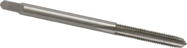 Made in USA - #6-48 UNS 3 Flute Bright Finish High Speed Steel Straight Flute Standard Hand Tap - Plug, Right Hand Thread, 2" OAL, 11/16" Thread Length, H2 Limit, Oversize - Apex Tool & Supply