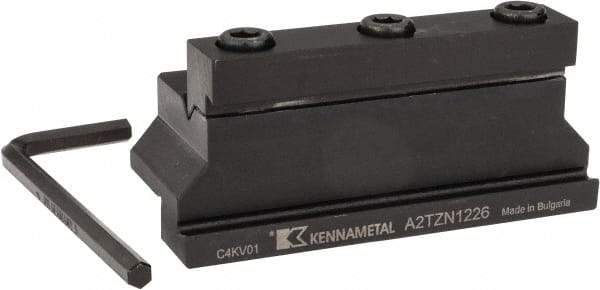 Kennametal - Tool Block Style A2TZN, 26mm Blade Height, 86mm OAL, 1.65"& OAH, Indexable Cutoff Blade Tool Block - 3/4" Shank Height, 3/4" Shank Width, Reversible, Series A2 Cut-Off - Apex Tool & Supply