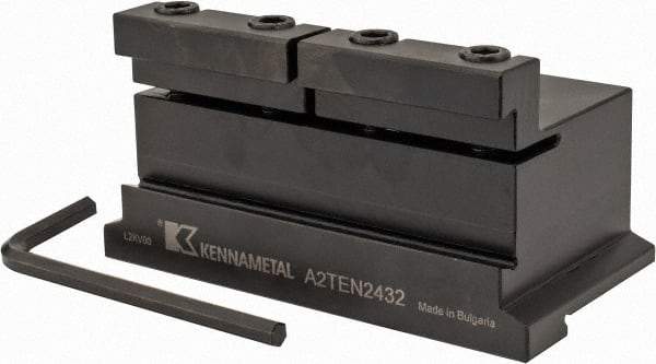 Kennametal - Tool Block Style A2TEN, 32mm Blade Height, 110mm OAL, 57.1mm OAH, Indexable Cutoff Blade Tool Block - 1-1/2" Shank Height, 1-1/2" Shank Width, Reversible, Series A2 Cut-Off - Apex Tool & Supply