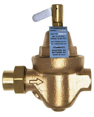 Conbraco - 1/2" Pipe, Solder x Solder End Connection, Bronze Pressure Regulating Valve - Nitrile Seal, 100 psi Inlet Pressure - Apex Tool & Supply