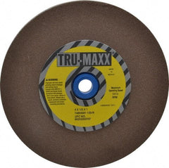 Tru-Maxx - 120 Grit Aluminum Oxide Bench & Pedestal Grinding Wheel - 6" Diam x 1" Hole x 1/2" Thick, 5410 Max RPM, O Hardness, Fine Grade , Vitrified Bond - Apex Tool & Supply